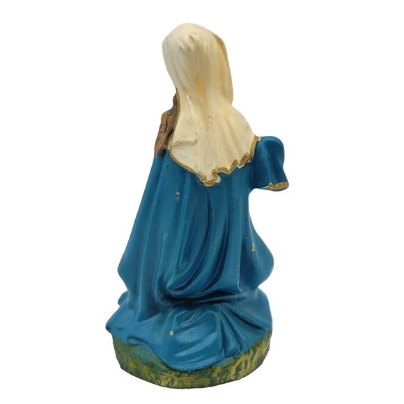 Nativity Figure Mary Blessed Mother 5" Painted Italy Christmas Papier Mache VTG - Picture 4 of 9